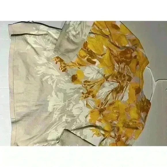 Isaac Mizrahi Live! Size L Brown Yellow Autumn Cardigan Sweater - Picture 3 of 4